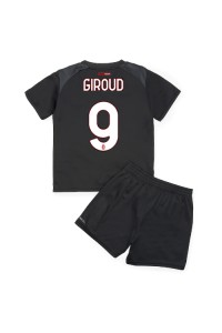 Fotbalové Dres AC Milan Olivier Giroud #9 Dětské Domácí Oblečení 2022-23 Krátký Rukáv (+ trenýrky)